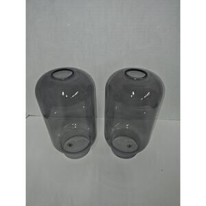 IKEA Klovan Smoked Grey Glass Pendant Lamp Shade Set Hand Made Quality Home Deco